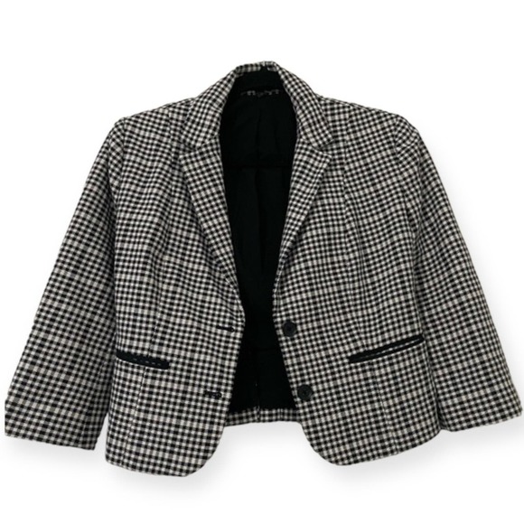 Express Plaid Houndstooth Blazer Cropped
Jacket Size 4 Like New - Picture 6 of 6